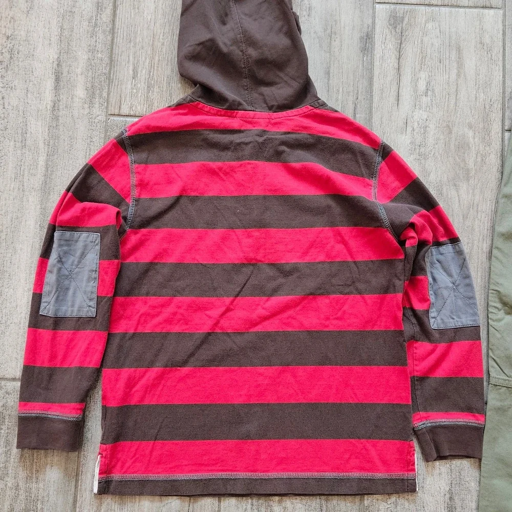 Hanna Andersson Pants Hoodie Set Kids 130 Striped Long Sleeve Rugby Utility Play